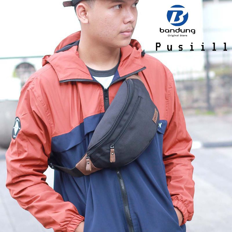 PUSIILL - Tas Salempang Pria Kulit Premium Keren | Tas Pinggang Slingbag Selempang Original