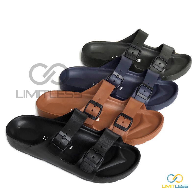 Sandal Pria Selop Casual Sendal Laki Laki Slide Dewasa Phylon Sandal Cowok Hitam Pria Terbaru Full Black