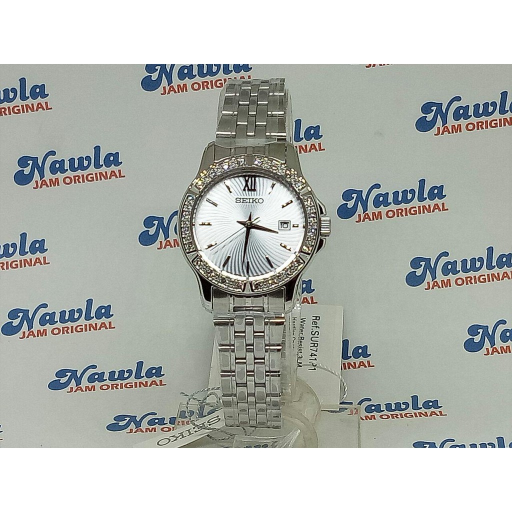 Seiko Ladies SUR741K1 Quartz Crystal On Bezel | Jam Wanita SUR741