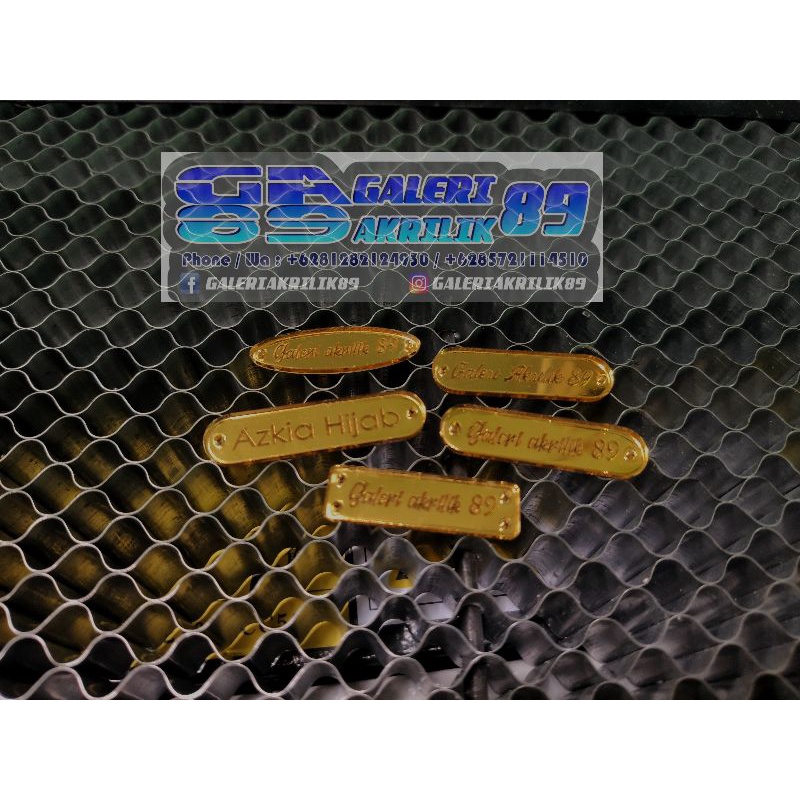 Label Akrilik  | Label Hijab Branding | Custom Cutting Label