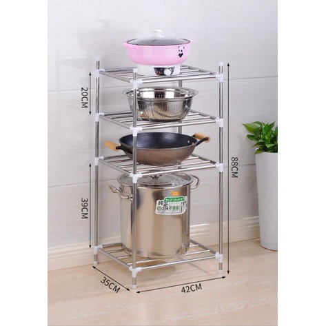 Rak Dapur Peralatan Penyimpanan Rak Panci Tempat Alat Dapur