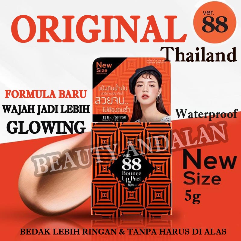 Bedak Ver 88 Bounce Up Original Terbaru Bedak 88 Original 100% Asli Thailand Penutup Pori2 dan Jeraw