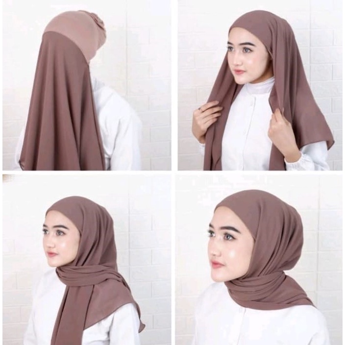 Jilbab pashmina inner 2 in 1 Ceruty babyDoll