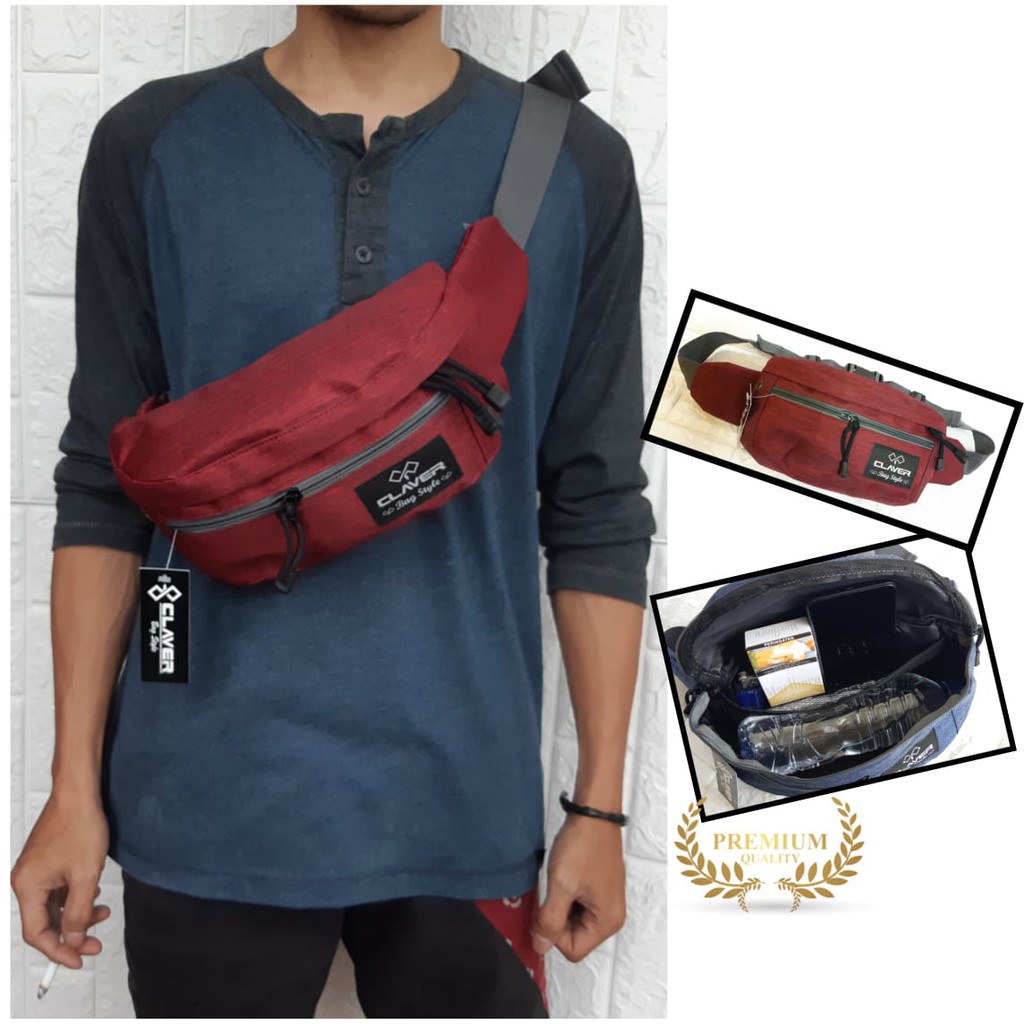 Waistbag - TRM WATERPROOF LIPAT 1AX802 Oranye. Bisa di Lipat. Parasut Y18 Pria ALL YOU NEED TERLARIS