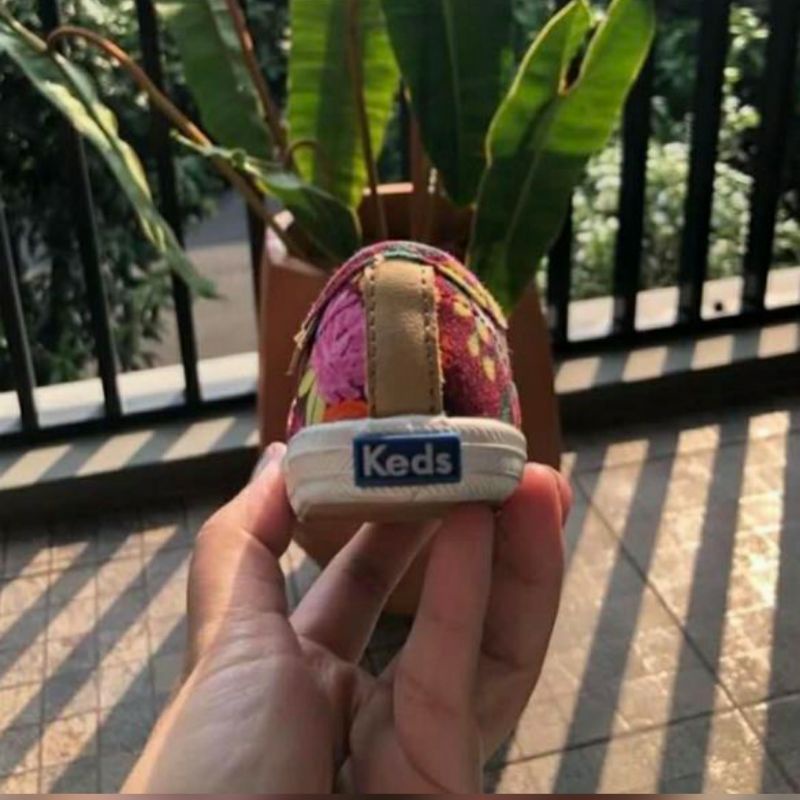 SALE Sepatu Baby Keds x Rifle Paper Co New Baby Maroon Floral Ori