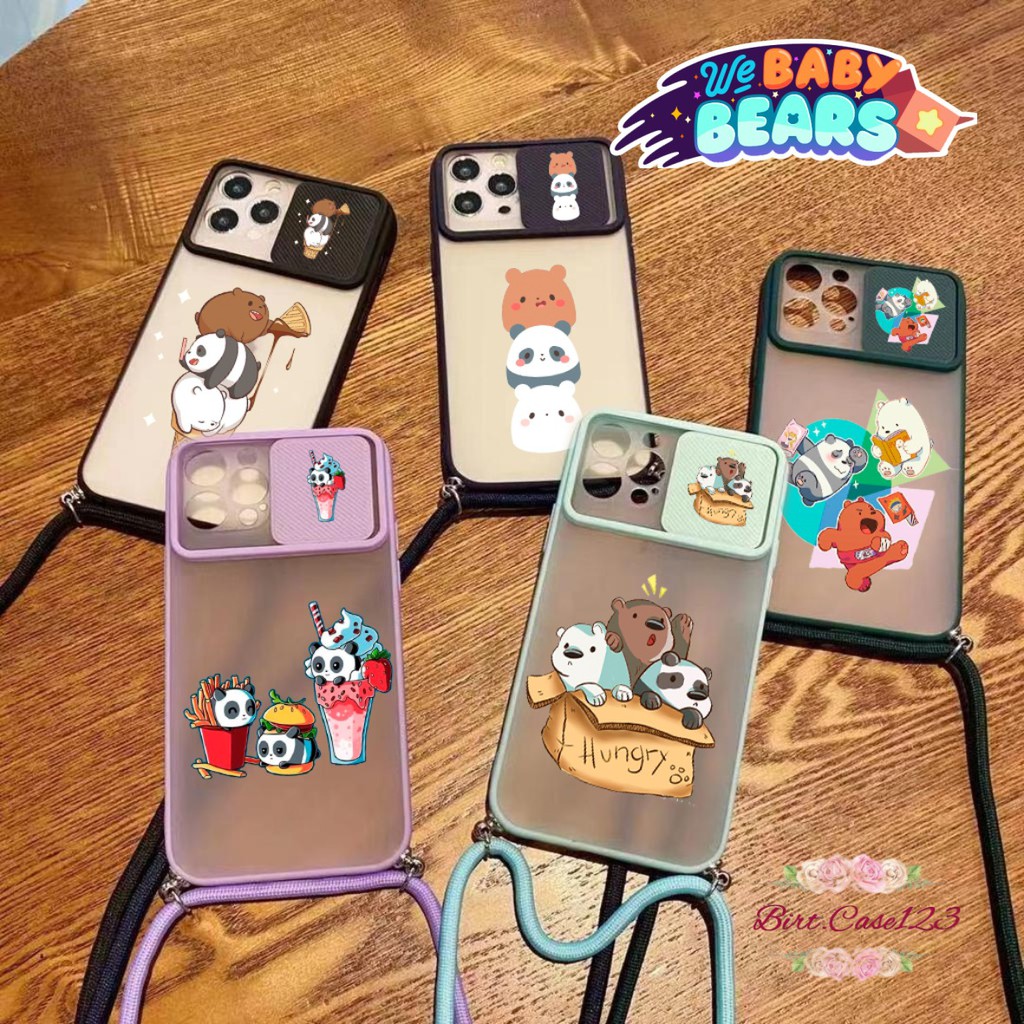 SOFTCASE SLINGCASE SLIDE PELINDUNG KAMERA WE BABY BEARS SAMSUNG OPPO VIVO REALME IPHONE XIAOMI ALL TYPE BC5799