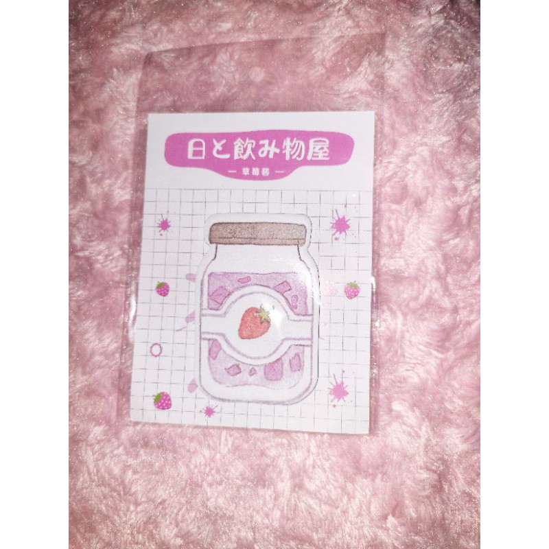 

30 sheets Cute Drink Strawberry Milk Sticker Memo Pad Notes Paper