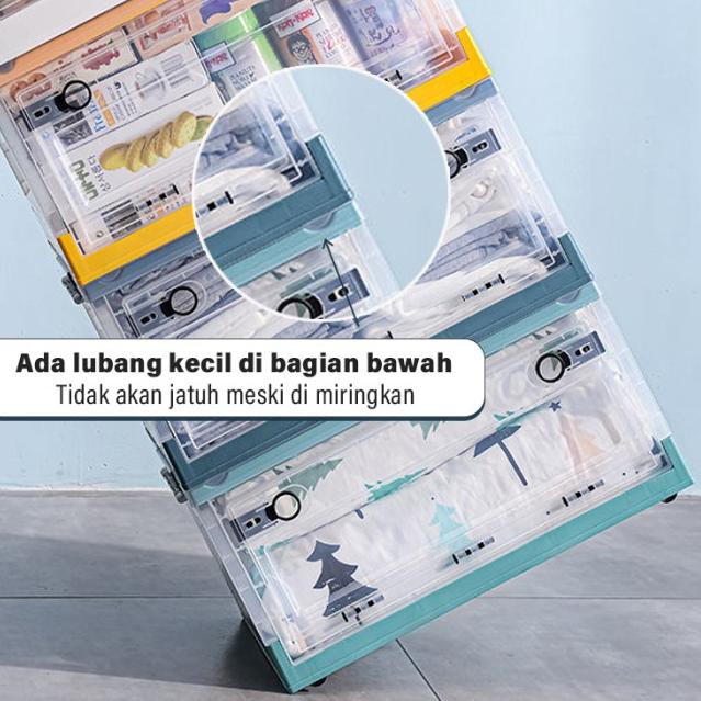 Sge Box Lipat C44/C55 Folding Container Box Tempat Penyimpanan - Putih, Kecil 
