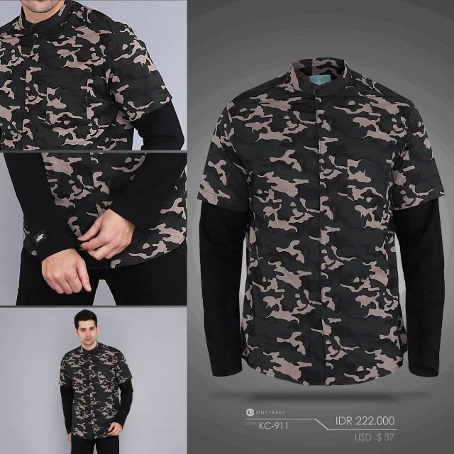 CAMO SHIRT DOUBLE LAYER