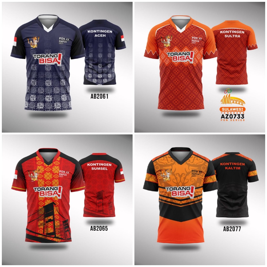 Jersey PON XX PAPUA 2021 Kaos Big Size Merchandise Printing Premium Indonesia Kontingen Sumatera Sel