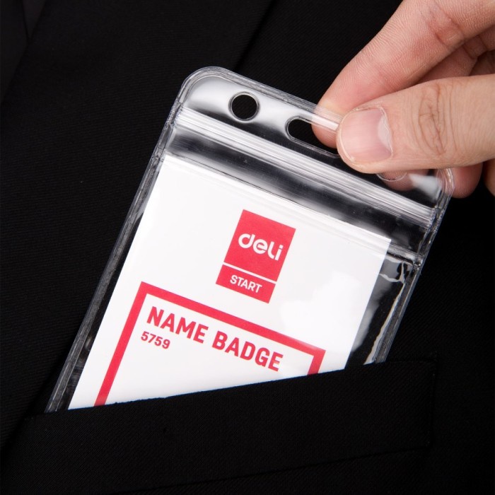 

Star Deli Name Badge Vertical Lanyard/ Id Card Holder Anti Air E5759 Hot Sale