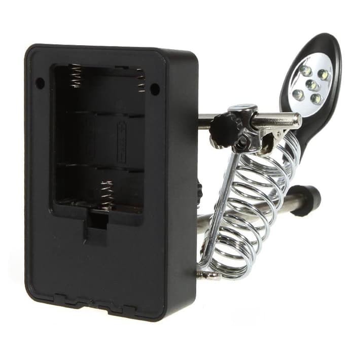 Gadgetku4u  Alat Pegangan Solder Helping Hand + Kaca Pembesar + Lampu LED