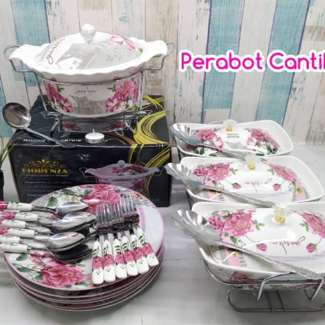 DINNER SET FIORENZA - PERABOT CANTIK 56 FREE PACKING KAYU