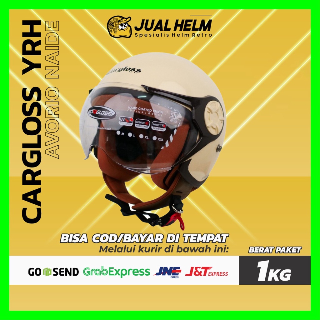 Helm Retro Cargloss Original YRH Hijab SNI