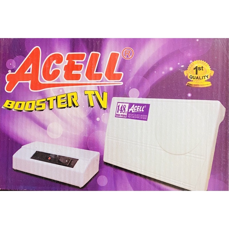 BOOSTER ANTENA TV ACELL 148db KOMPLIT ATAS BAWAH