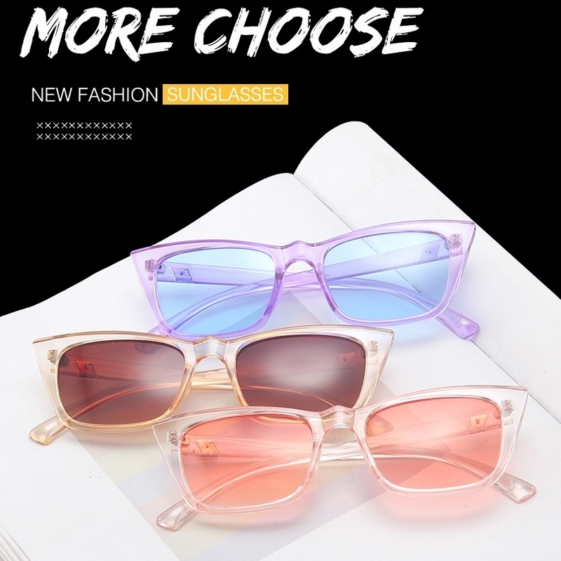 (YUZHU) European and American Fashion Cat Eye Small Frame Sunglasses Women