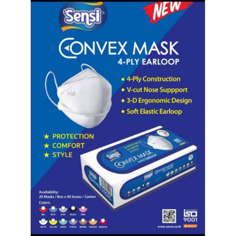 MASKER SENSI CONVEX 4PLY BOX isi 20