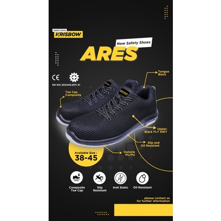 Sepatu safety shoes KRISBOW ARES original