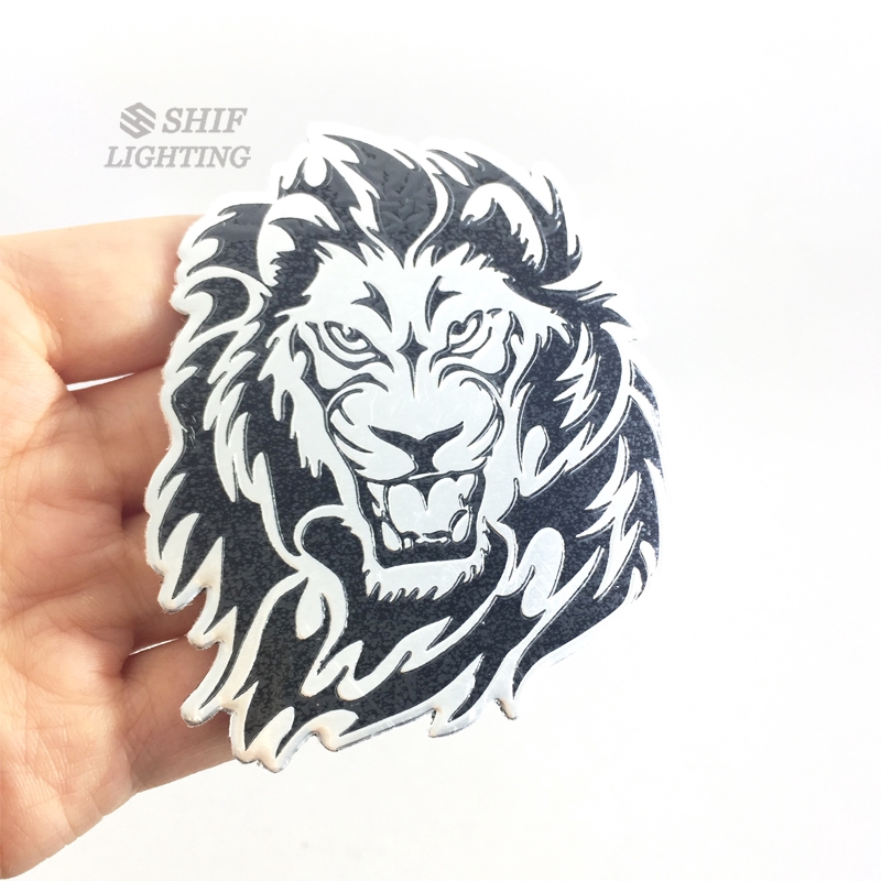 1Pc Stiker Emblem / Badge Bahan Aluminium Motif Harimau untuk Mobil