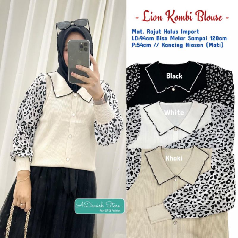 LION KOMBI BLOUSE BY ADANISH STORE (READY)