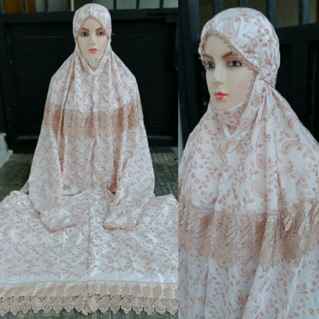 Mukena Terusan Dewasa Sutra Jepang