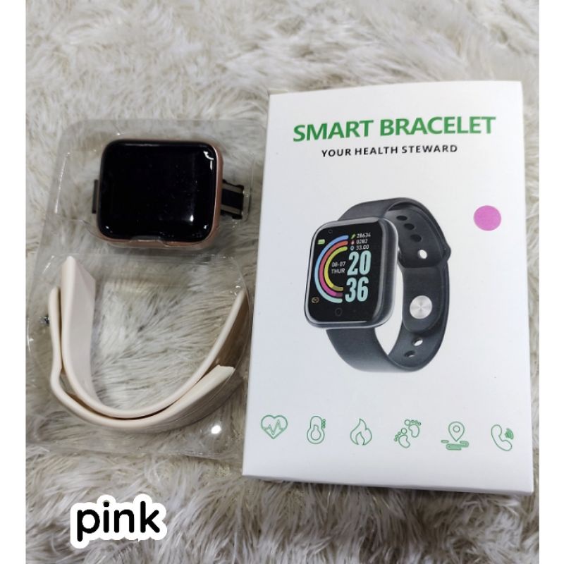 SmartWatch Y68 Sport Tahan Air Bluetooth Smart Watch Pelacak Kebugaran Gelang Pedometer Heart Rate