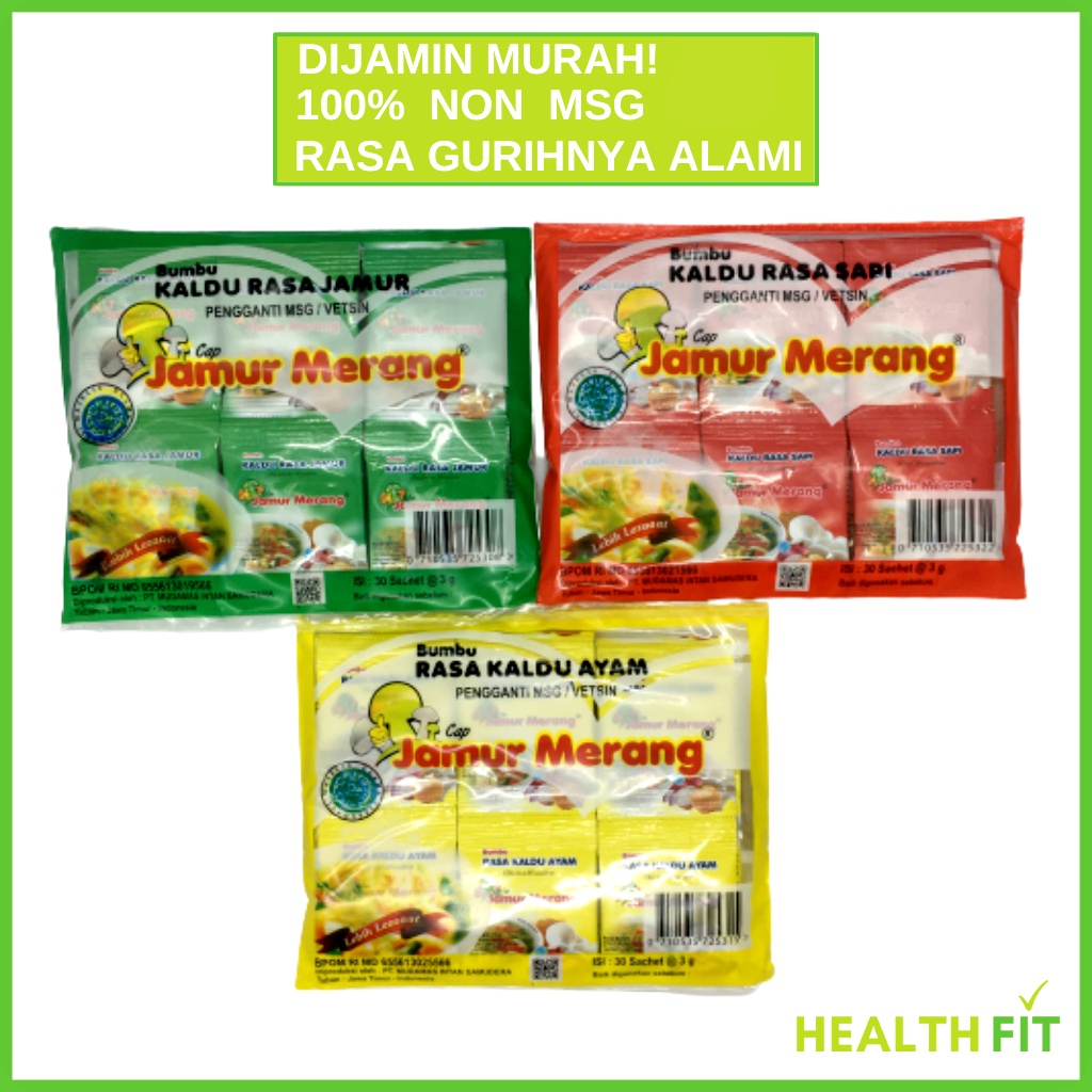 Kaldu jamur merang alami 90 gram non msg rasa SAPI,AYAM,JAMUR