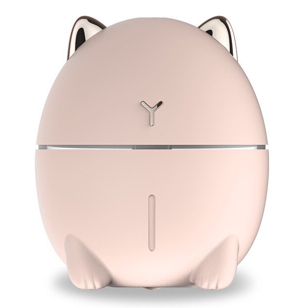 (MAINANKYU) of Taffware Dudu Cat Air Humidifier Ultrasonic Aromatherapy Oil Diffuser Night Light 200ml - PINK