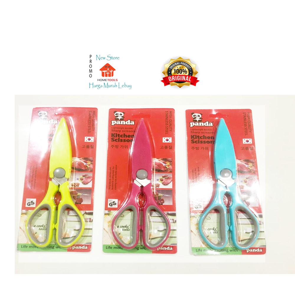 

Gunting Serbaguna 8.5" Merk PANDA Scissors Warna Lengkap Sarung Murah
