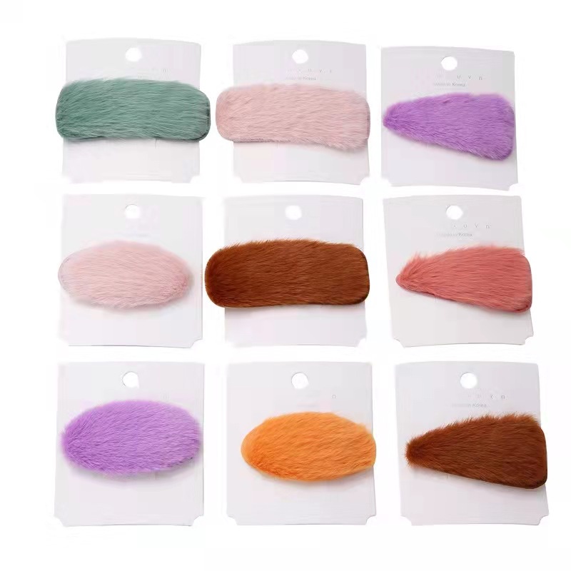 [1 PCS] Jepit Rambut Bulu-Bulu Warna-Warni Lucu Korean Style Terbaru Import