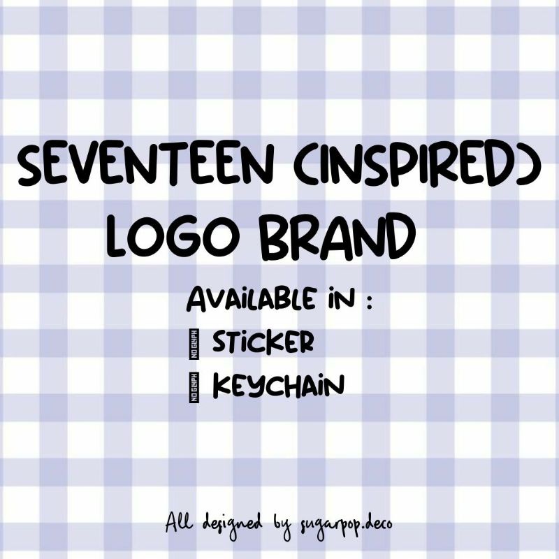 STIKER SEVENTEEN KPOP IDOL STICKER LOGO BRAND INSPIRED