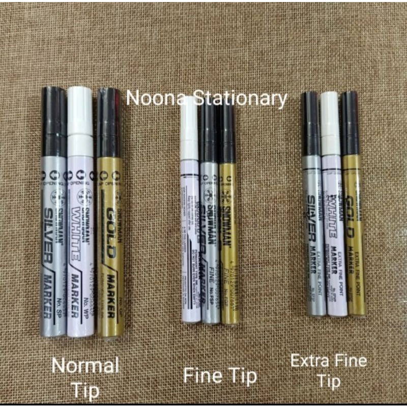 

Paint Marker Snowman Gold Silver White / Spidol Emas / Silver / Putih