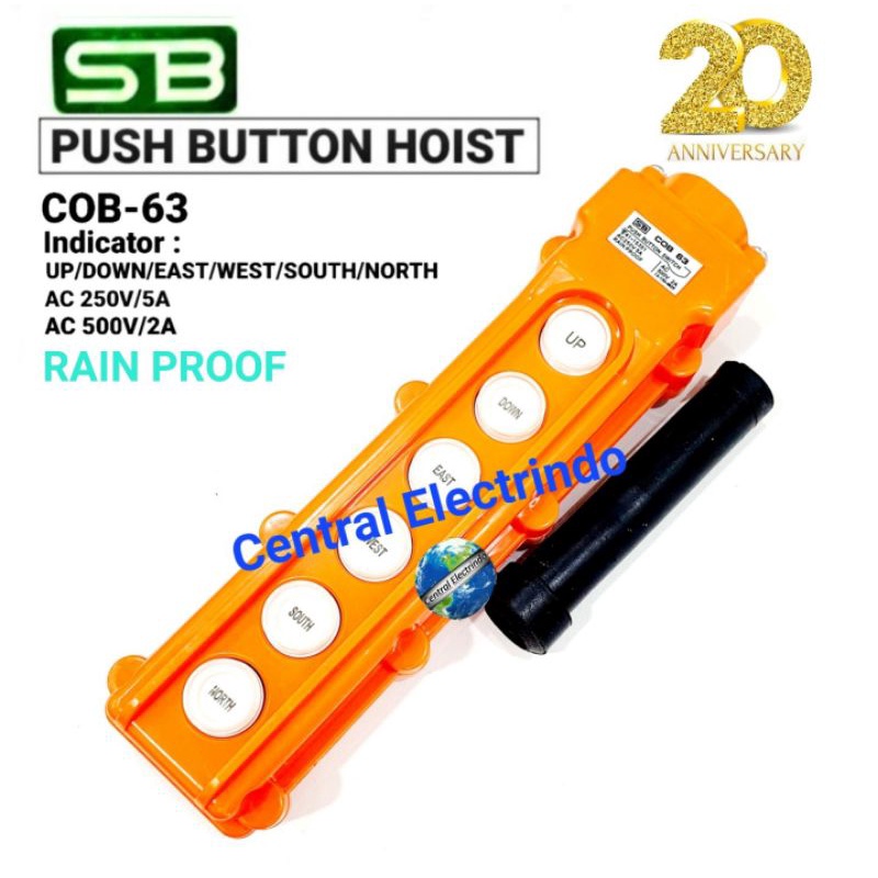 Push Button Hoist 6 Tombol COB-63 SB.