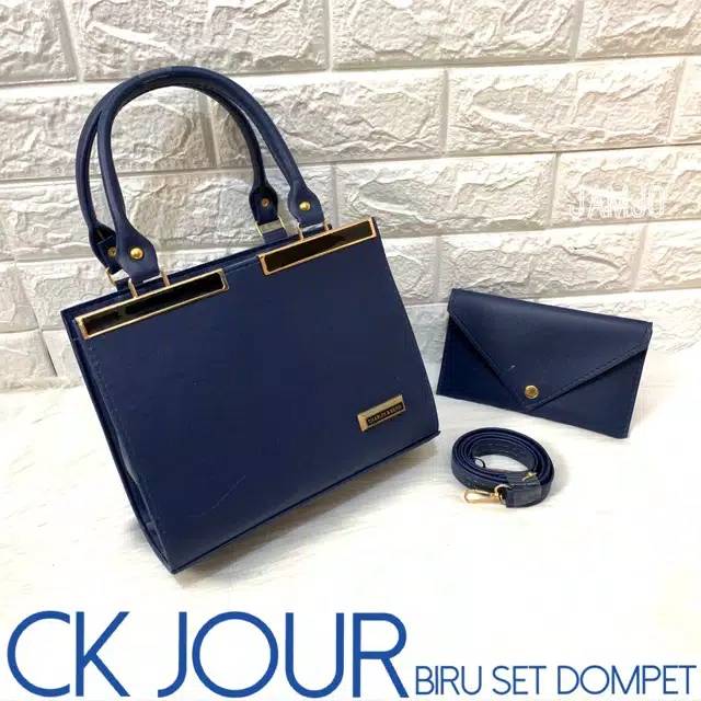 TAS CK JOUR SET FREE DOMPET GOOD QUALITY charles and keith tas kokoh kotak kulit taiga slempang