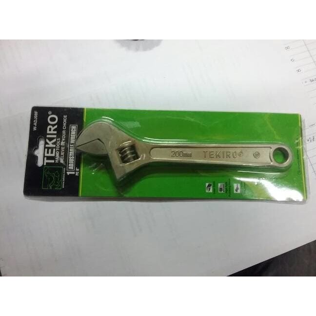 TEKIRO - ADJUSTABLE WRENCH KUNCI INGGRIS 200 MM 8 INCH - ORIGINAL