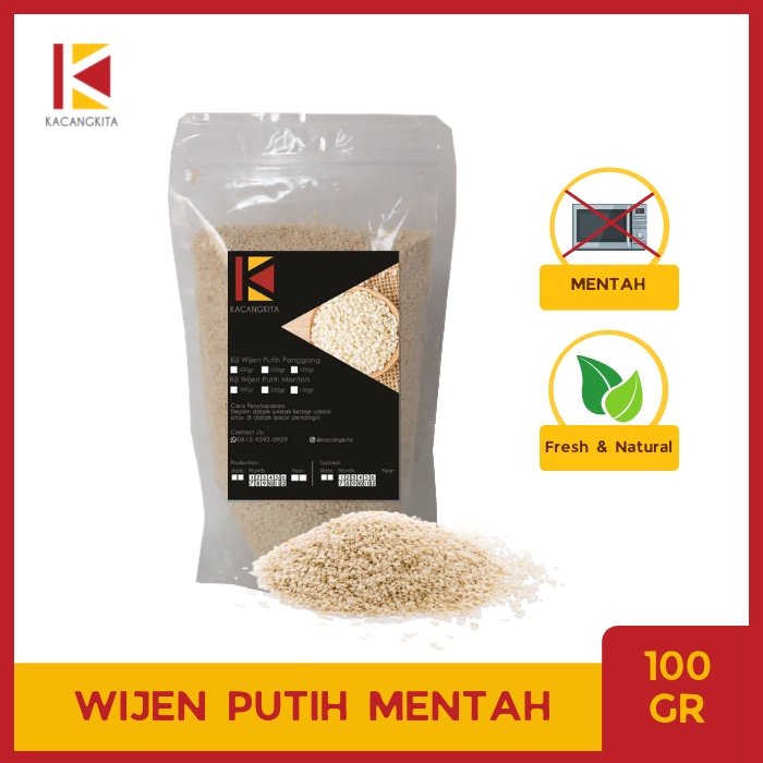 

Biji Wijen Putih Mentah / Raw White Sesame Seed 100gr