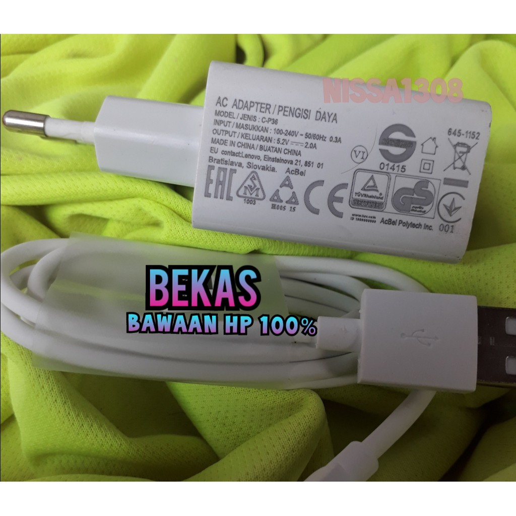 Charger Lenovo 2A K4 Note K9 A5S VIBE C SHOT Original bawaan hp