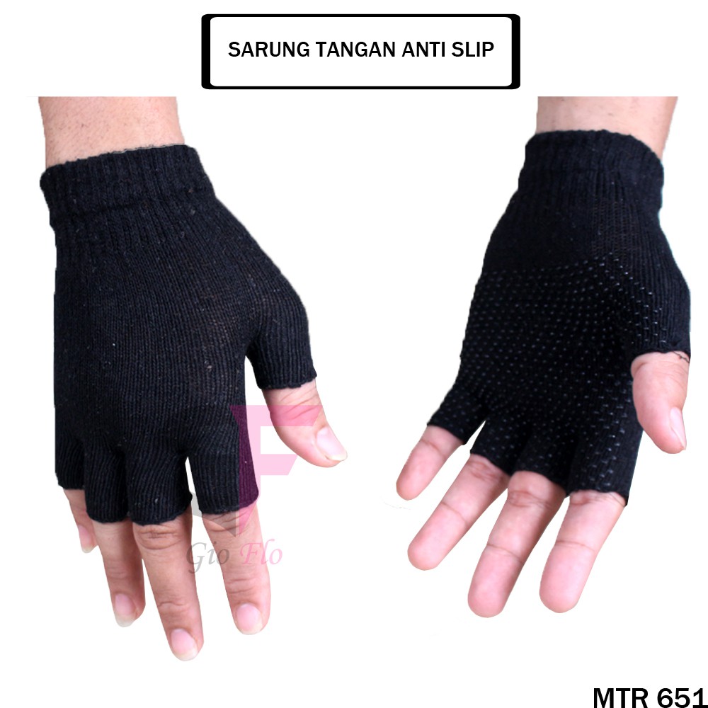 GIOFLO Sarung Tangan Motor Anti Slip Half Finger Jari Terbuka (Banyak Pilihan)