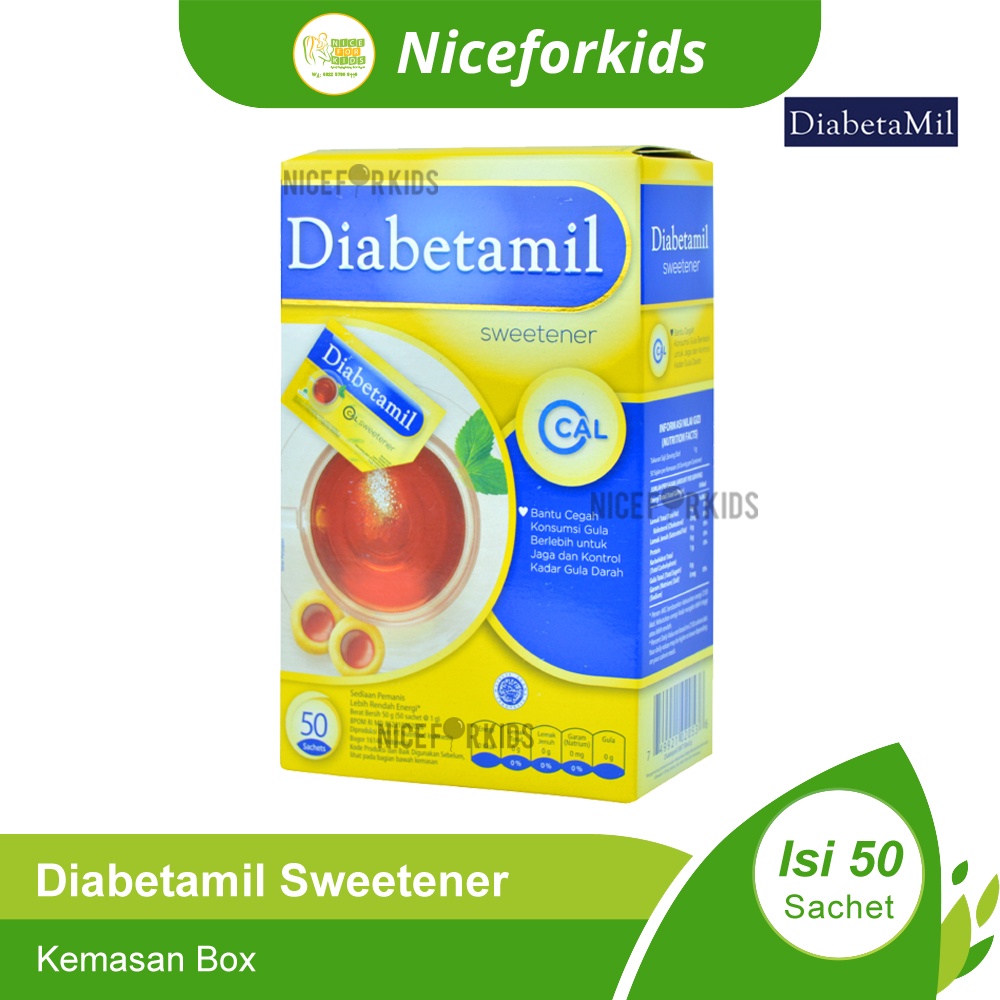 Diabetamil Sweetener Isi 50 Sachet / Gula Diabetes