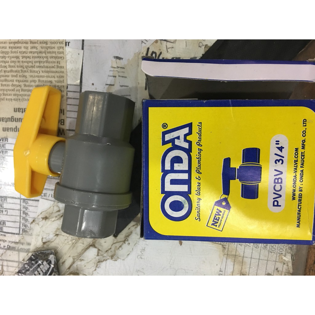 Ballvalve ONDA 3/4 inch / Stop Kran Onda / ball valve PVC