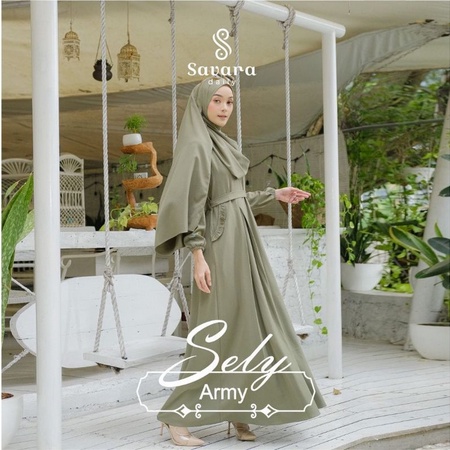 Gamis set Khimar Syar'i Terbaru Sely By Savara