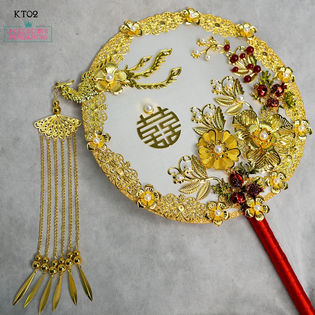 [SUPPLIER] AKSESORIS WEDDING KIPAS TANGAN BULAT TRADISIONAL CHINA KT02