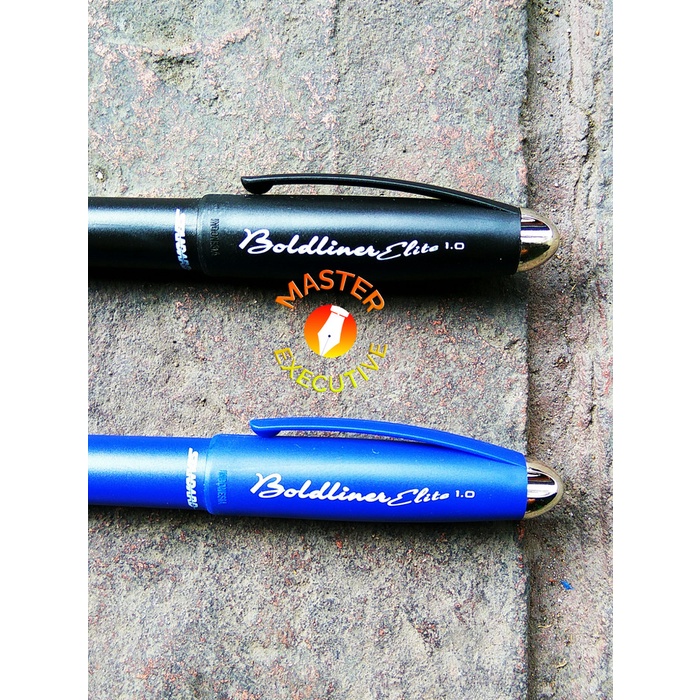 

T3rlaris*% Standard BoldLiner Elite 1.0 Pulpen Tanda Tangan Hitam Biru +e;