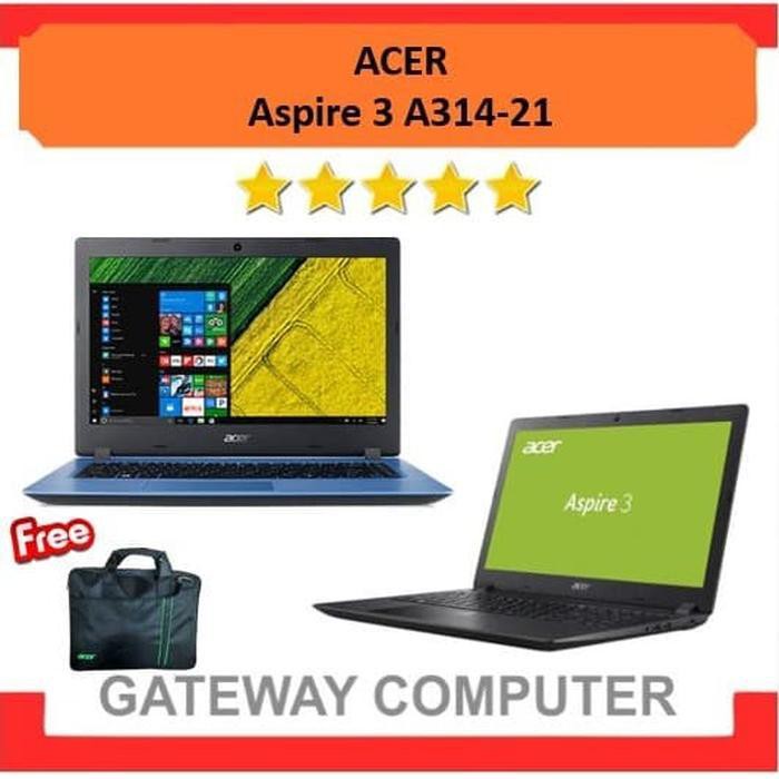 LP2500 Laptop Acer Aspire 3 A314-21-49WC AMD A4 9120E RAM 4GB 1TB Win10 14 HD - BLACK
