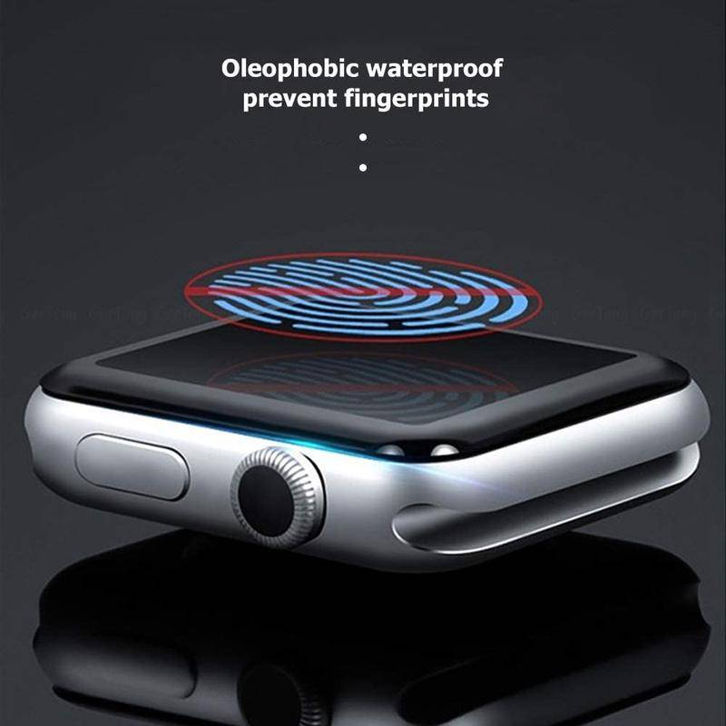 3d Pelindung Layar Tempered Glass Full Cover Untuk Apple Watch Ultra Series 8 4 5 6 7 49MM 40MM 41MM 45MM 45MM 1 2 3 SE 38mm 42mm
