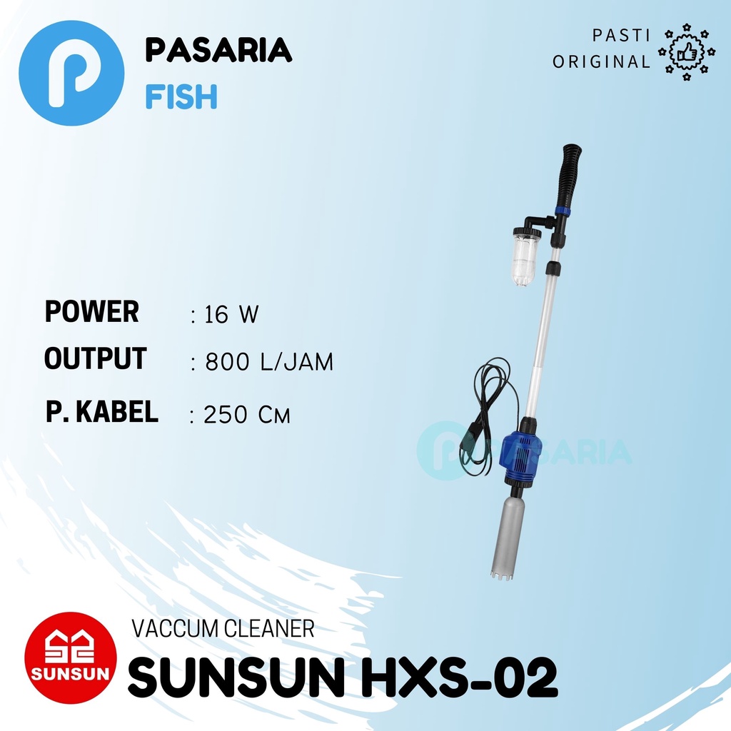 SUNSUN HXS 02 VACCUM CLEANER HXS02/Vacum Penguras/Penyedot/Pembersih Kotoran Aquarium