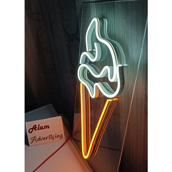 Neon Sign Flex Lampu hias Ice Cream