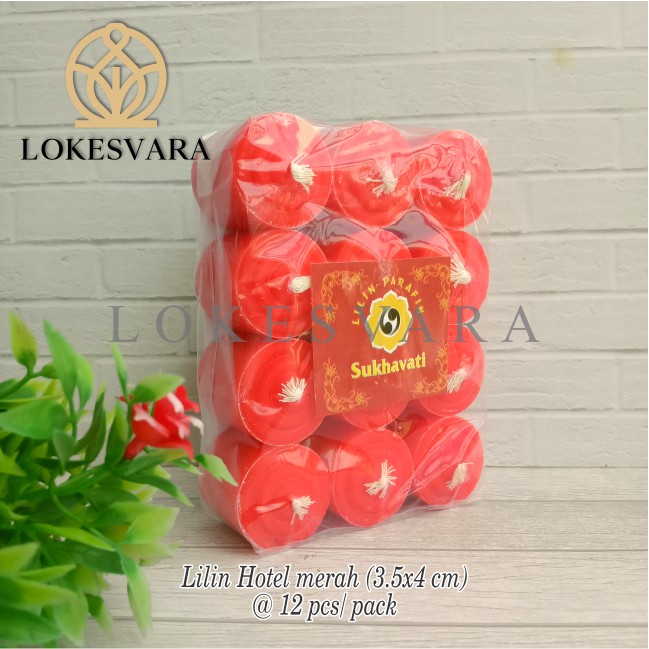 Lilin Hotel / Lilin Puja Sembahyang Parafin 12pcs/set