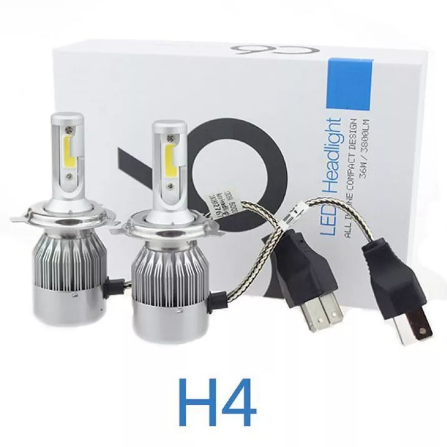 Lampu LED H4 Mobil C6 Headlight 2 Pcs