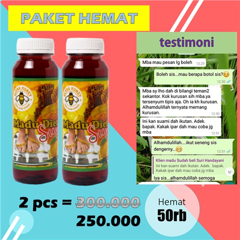 

Madu Diet Ultra Honey | Paket Hemat 2 pcs